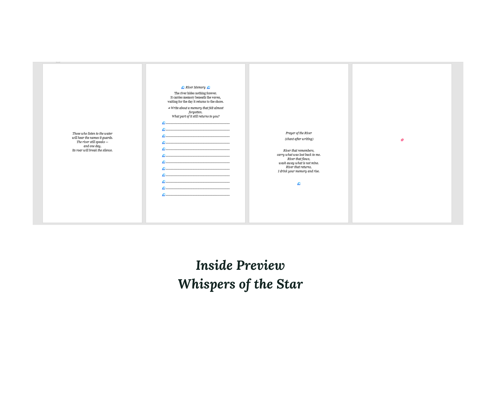 Preview pages from the digital edition of 'Whispers of the Star'.