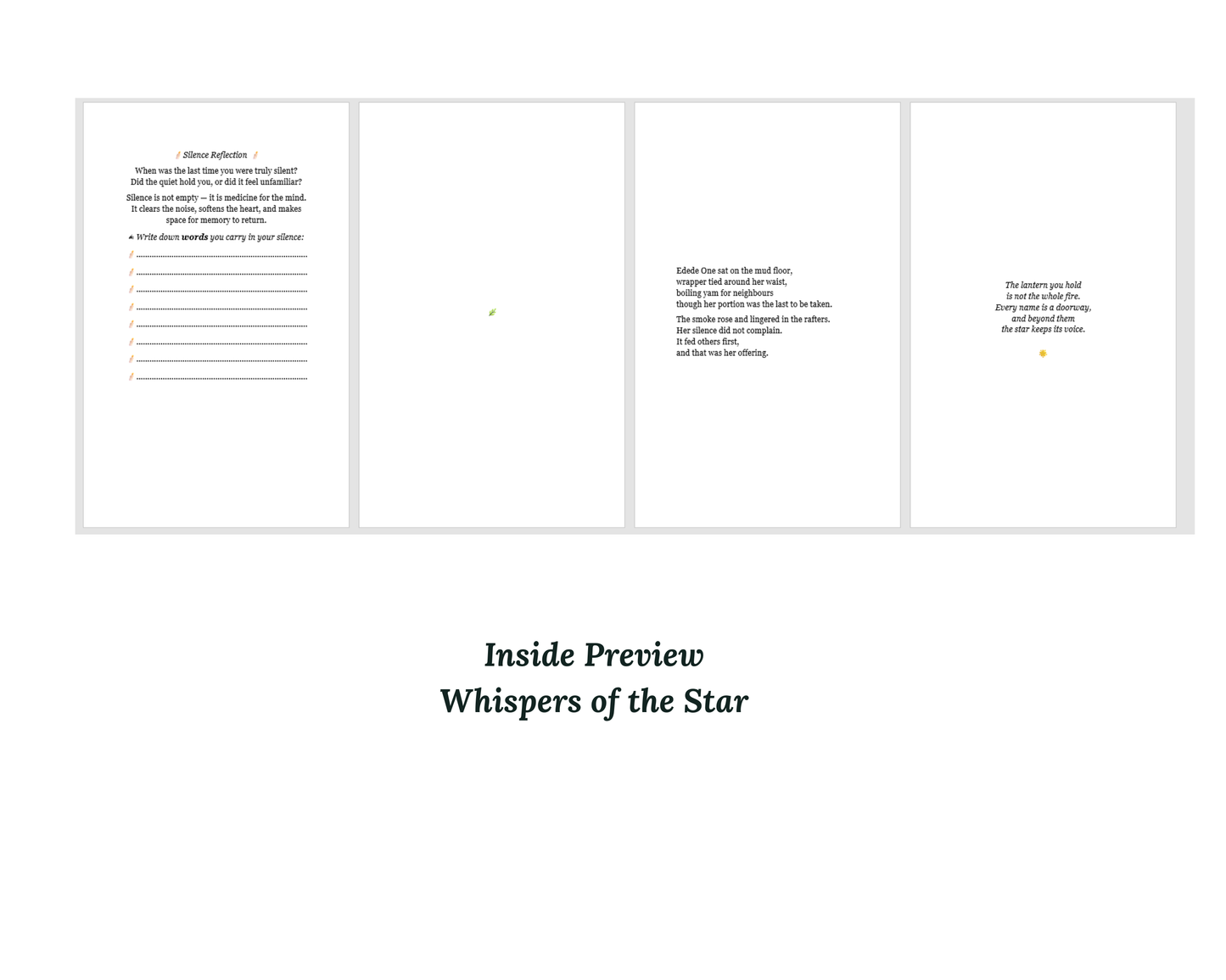 Text preview of 'Whispers of the Star' with a white background